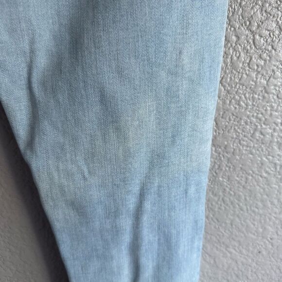 American Eagle Outfitters Light Blue Ripped Skinny Jeans - Picture 5 of 14
